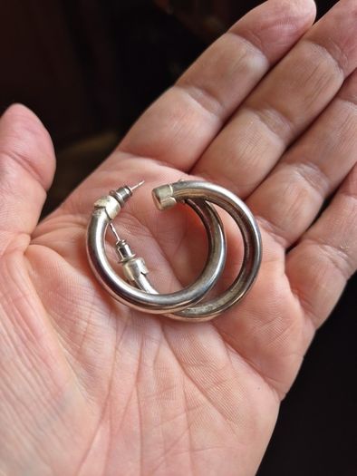 Simple Silver tone earrings