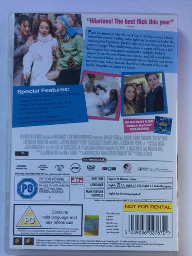 Just My Luck [2006] Linsey Lohan & Chris Pine [Movie DVD]