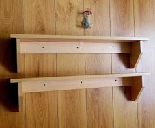 Wall Shelves Set of Two Light Wood-Effect