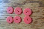 Orange Buttons x 6 for Sale