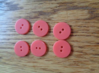 Orange Buttons x 6 for Sale