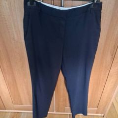 Massimo Dutti Navy Lightweight Trousers Size 10-12