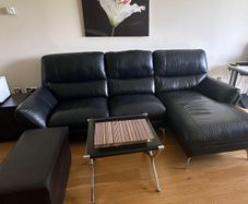 Leather sofa, legrest box, coffee table in great condition, Dublin 4