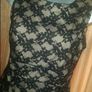 Awear midi pencil Black/cream sleveless lace dress size UK14 EUR42 Postage included Image 2