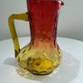 Victorian Amberina Art Glass Pitcher Jug.  Hand Blown c.1885 to 1900 Image 4