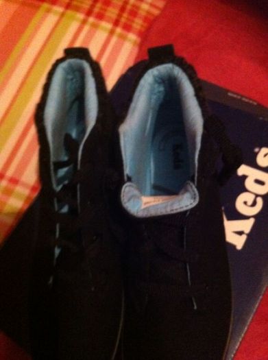Black designer keds black trainers/boots