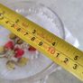SMALL Vintage Italian glass STRAWBERRY fruit bowl, textured glass fruit bowl. Image 2