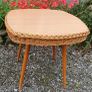 Very Rare Mid Century Wicker Table Image 7