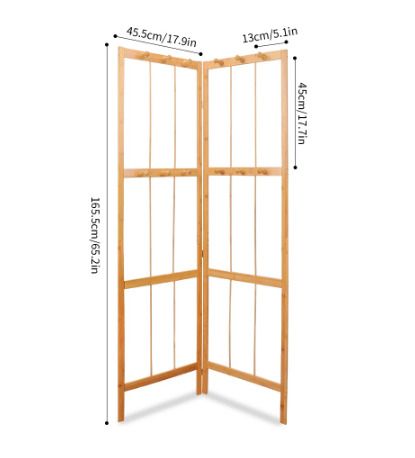 Bamboo Coat and Hat Rack Solid Wood Combination Stand Angularly Foldable Coat Rack Free-standing