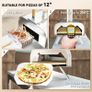 Outdoor Pizza Oven, Portable Wood Pellet Pizza Oven with Pizza Stone and Peel, Foldable Legs, Chimney, 12 Inch Wood Fired Pizza Maker for Outdoor Cooking, Stainless Steel Image 4
