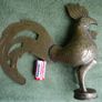 Vintage Heavy Brass Rooster 10" x 9" Image 10