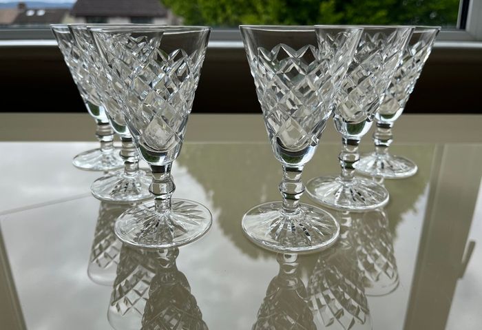 Waterford Glass Vintage Miniature Sherry Glasses Set of 6