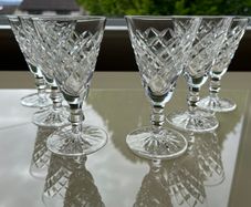 Waterford Glass Vintage Miniature Sherry Glasses Set of 6
