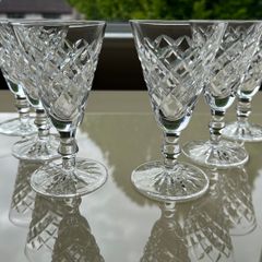 Waterford Glass Vintage Miniature Sherry Glasses Set of 6