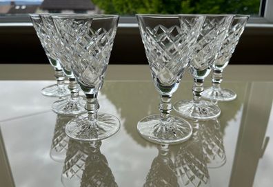 Waterford Glass Vintage Miniature Sherry Glasses Set of 6