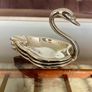 Vintage 1960s Seba Silver Plated Swan Ashtray Dishes Stacking Set England Image 8