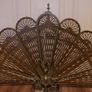 Vintage Art Deco Antique Brass Fan Fireplace Screen H23,5" x 39" Image 7