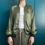 Khaki green bomber jacket. Size M Image 10