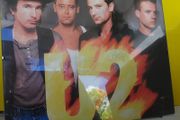 Vintage large U2 photo in frame