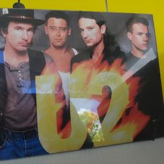 Vintage large U2 photo in frame