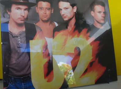 Vintage large U2 photo in frame