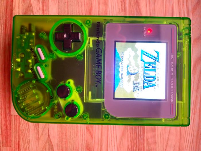 Gameboy Classic DMG Genuine - upgraded screen + ZELDA  cart