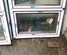 3 mahogany PVC  windows