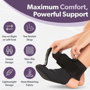 Night Foot Splint - Adjustable Support Sock for Plantar Fascia and Achilles Tendon Comfort