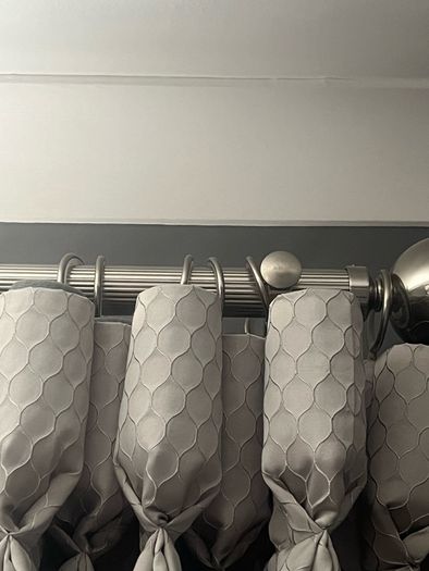 silver curtain pole