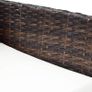4-Piece Outdoor Rattan Patio Set with Glass Coffee Table  Brown Image 5