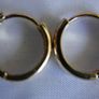 Vintage Gold Plated Hoops Earrings Image 2