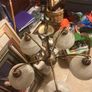 Five globe Celing light fitting postage extra Image 2