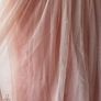 Peach tulle dress with applique and scalloped cap sleeves Image 2