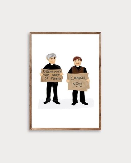 Father Ted Printed Illustration