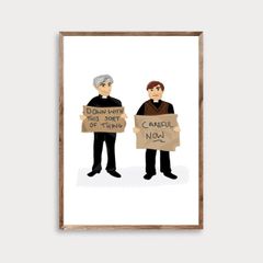 Father Ted Printed Illustration