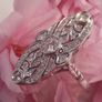 Antique Art Deco 14 Carat White Gold and Diamond Ring Image 5