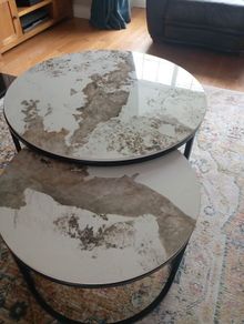 Set of two marble  coffee tables