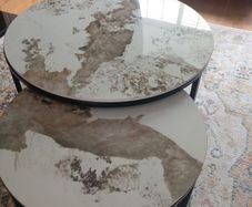 Set of two marble  coffee tables