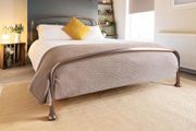 Natural Sustainable Beige Cotton Border Herringbone Jute Area Rug Soft Durable Flatweave Mat Sisal Living Room Entrance Kitchen Hallway Carpet Rugs 160cm x 230cm