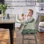 Baby Bug Booster Seat For Dining, Detachable Tray, Harness, Adjustable Seat and Non-Slip Feet, Eucalyptus Image 7