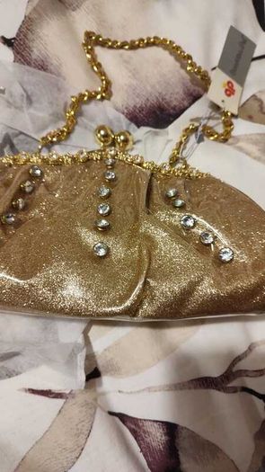 Gold dressy bag