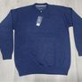 New Round Neck Mens warm Sweater Jumper Merino 50% wool RRP 80 eur Wool blend Solid Dark Blue brand NEW Image 4