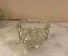 Vintage 50's Crystal Open Salt Container