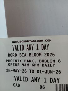 Bloom 2026 TICKETS x 2 for sale.