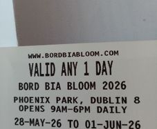 Bloom 2026 TICKETS x 2 for sale.