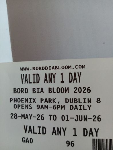Bloom 2026 TICKETS x 2 for sale.