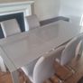 High-gloss Extending Dining Table plus 4 Cantilever chairs Image 4