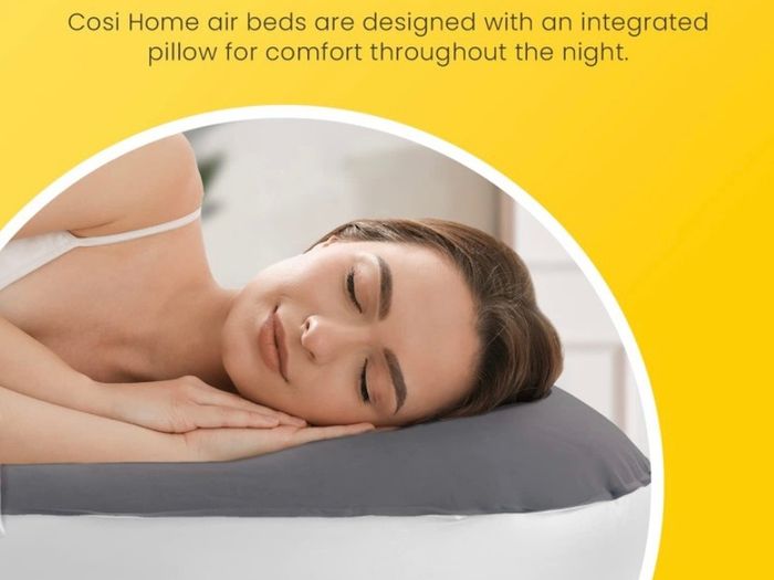 Single Sized Air Bed - Premium Single Air Mattress With a Built-in Electric Pump, Integrated Raised Pillow and Storage Bag MULTIPLE SIZES AVAILABLE (FREE POSTAGE)