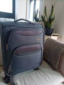 Grey Travelite cabin suitcase