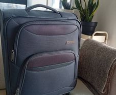 Grey Travelite cabin suitcase